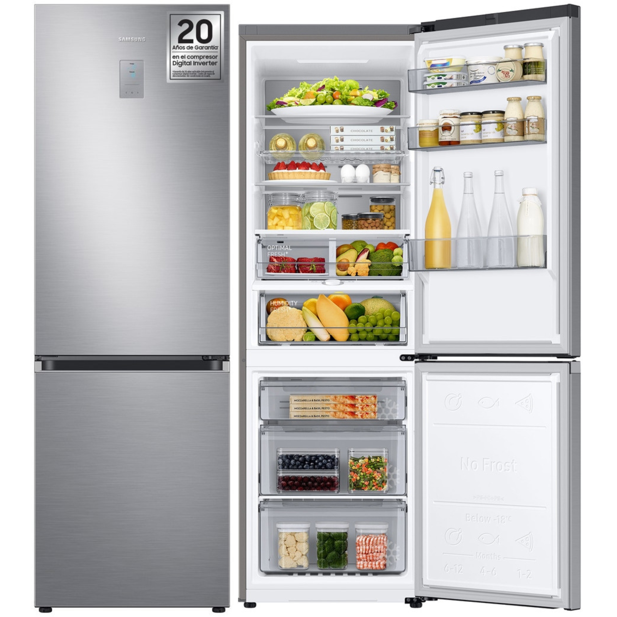 FRICOM. SAMSUNG RB34C775CS9/EF 185x60 NF INOX META