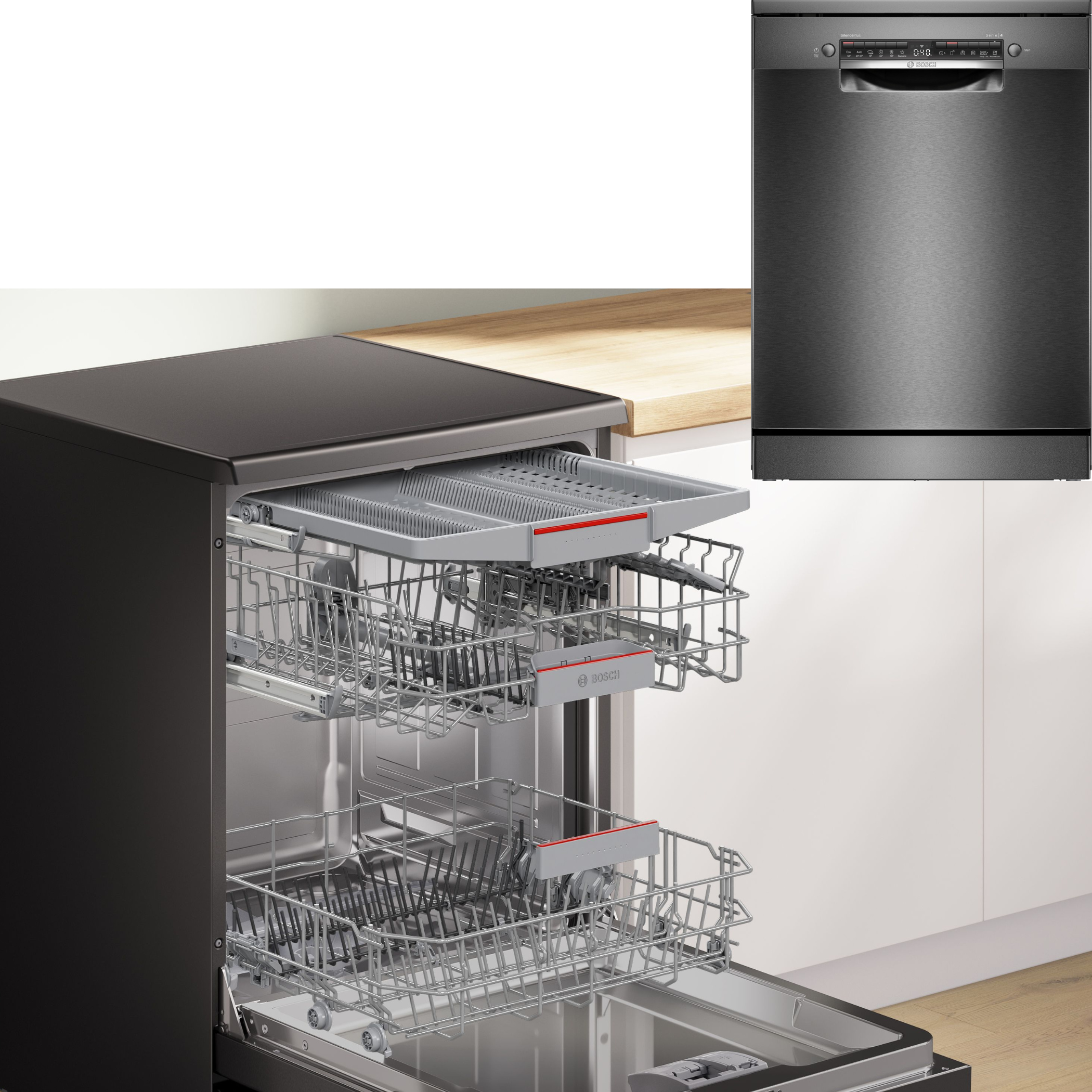 LVJ. BOSCH SMS4EMC06E 6P 42dBA 3ªB DSP BLACK INOX