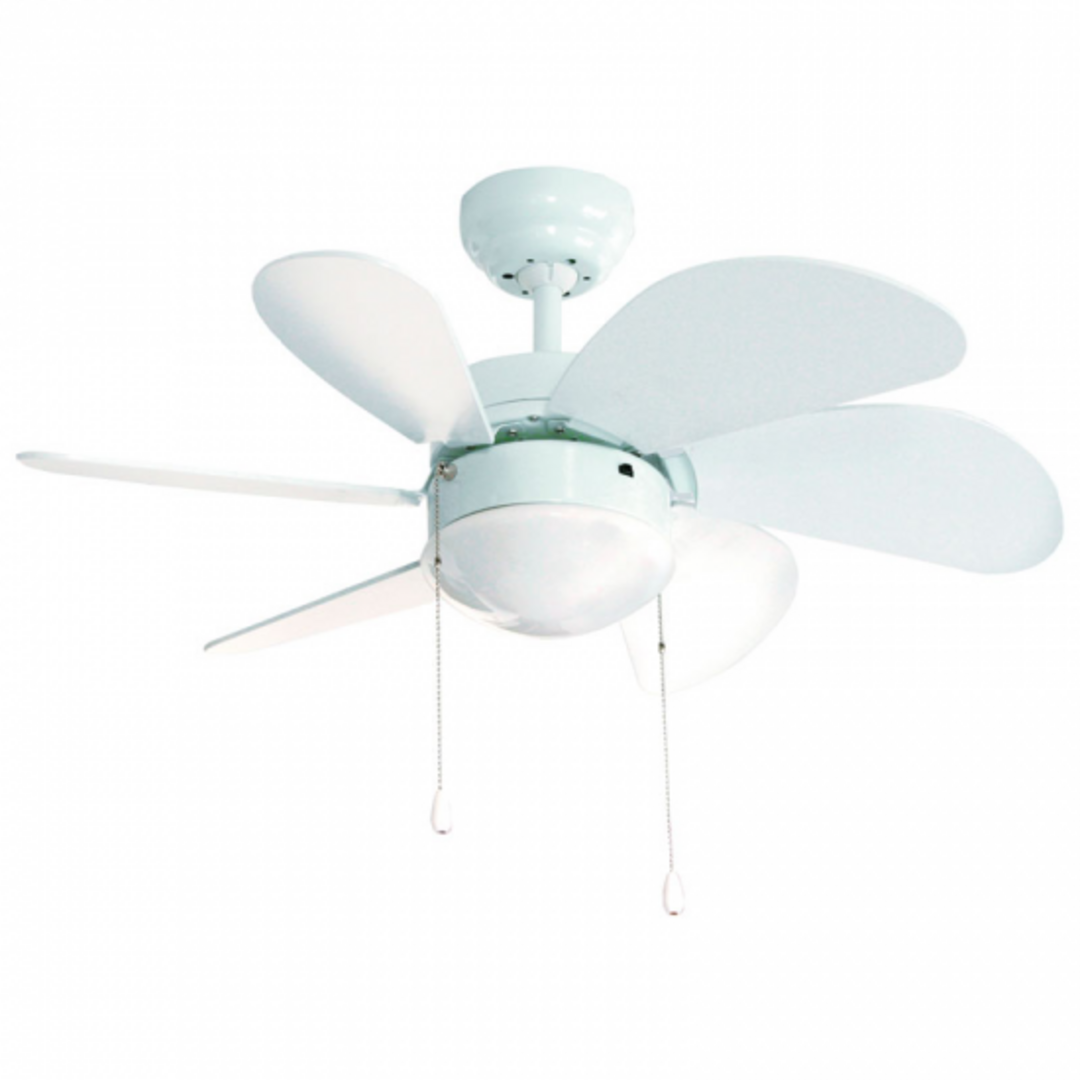 VENTILADOR TECHO FM VT90B 80CM 50W 6A LUZ BCO