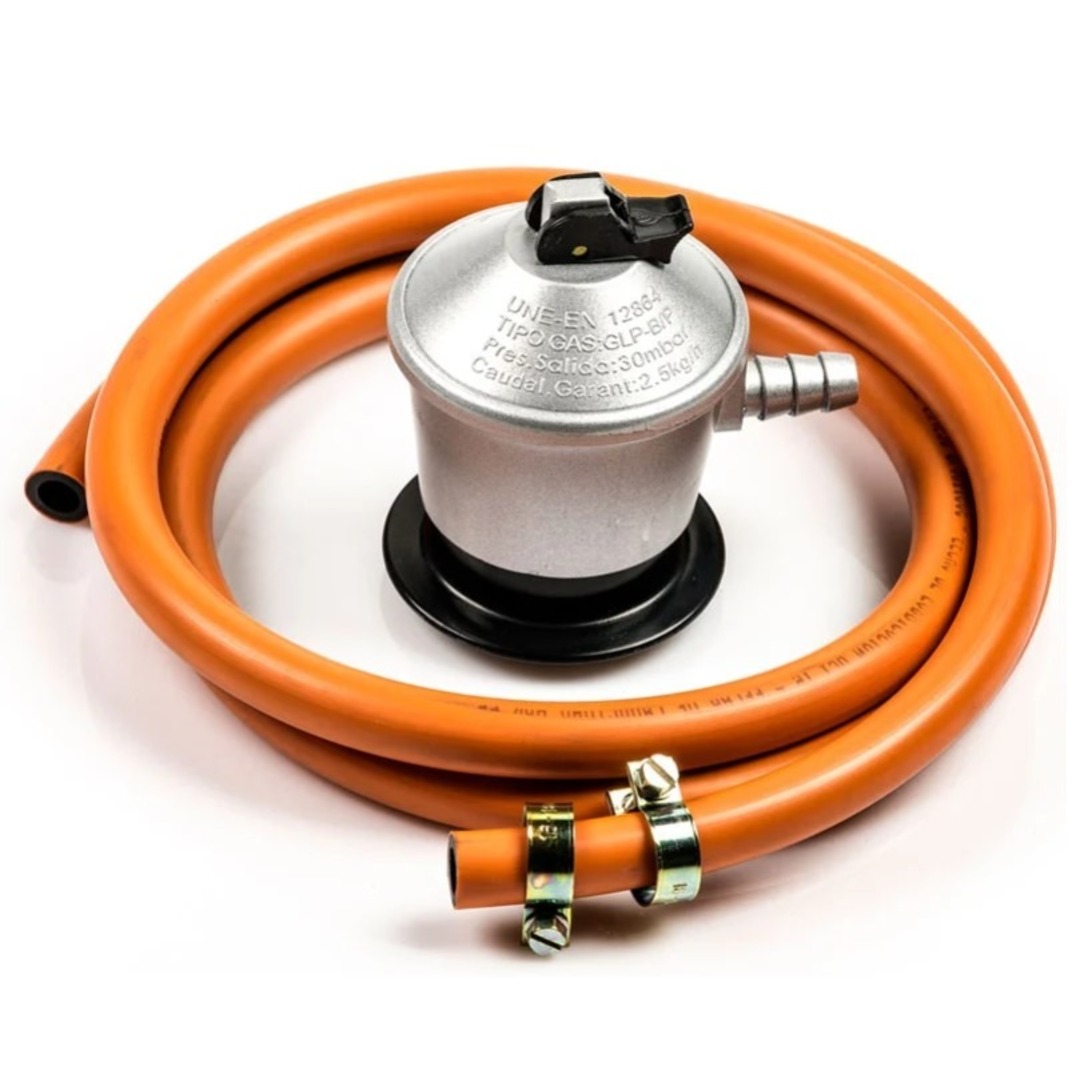 REGULADOR GAS COMGAS KIT 1,5M TUBO + 2 ABRAZADERAS