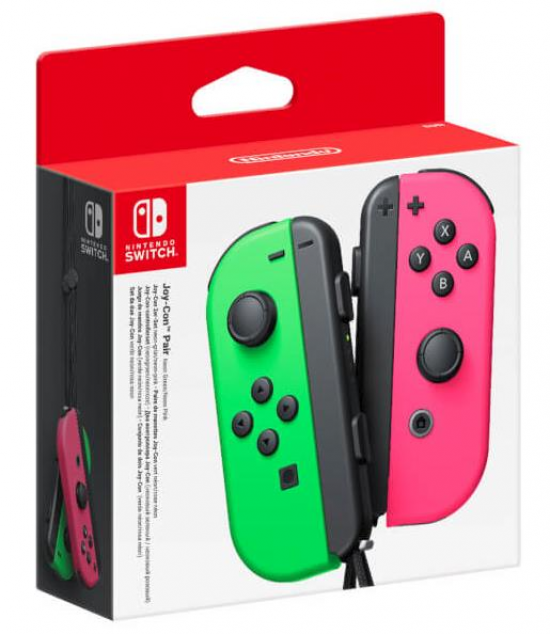 MANDO NINTENDO SWITCH SET IZQ/DER VERDE NEON/ROSA