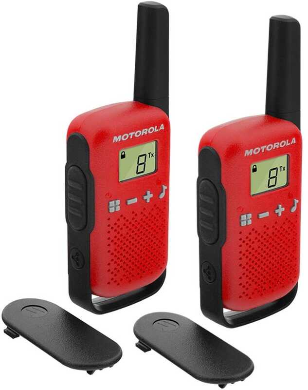 WALKIE TALKIE MOTOROLA T42 ROJO DOBLE PACK