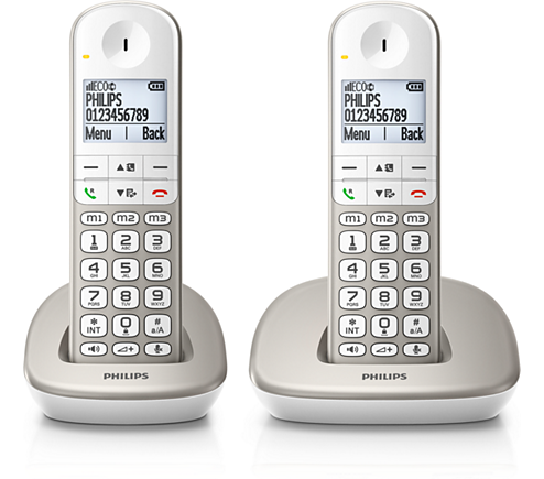 TELEFONO DECT PHILIPS XL4902S DUO BLANCO/GRIS