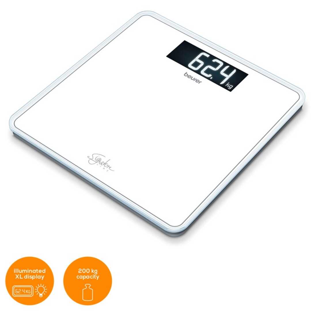 BASCULA BEURER GS400 VIDRIO BLANCA 200K