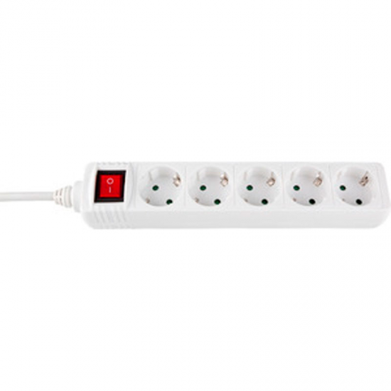REGLETA SILVERSANZ 5 TOMAS BLANCA INTERRUPTOR 1,5M