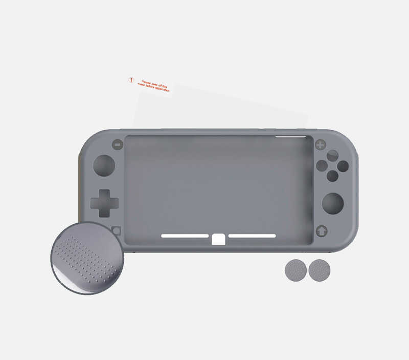 FUNDA NUWA SWITCH GRIS SILICONA ANTID+ 2 GRIPS FIL