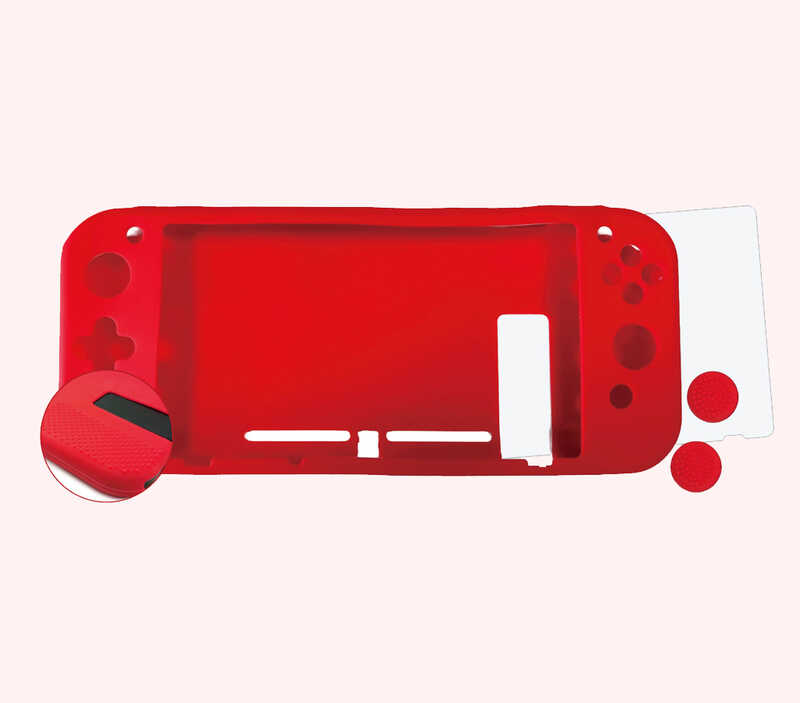 FUNDA NUWA SWITCH ROJO SILICONA ANTID+2 GRIPS