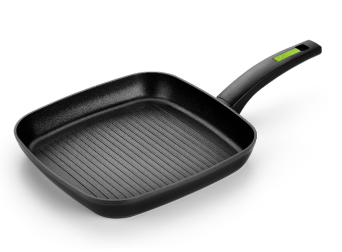 GRILL MONIX CON RAYAS GREEN 28CM