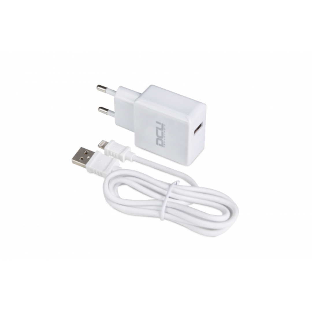 CARGADOR DCU 1XUSB A + CABLE LIGHTNING 1M