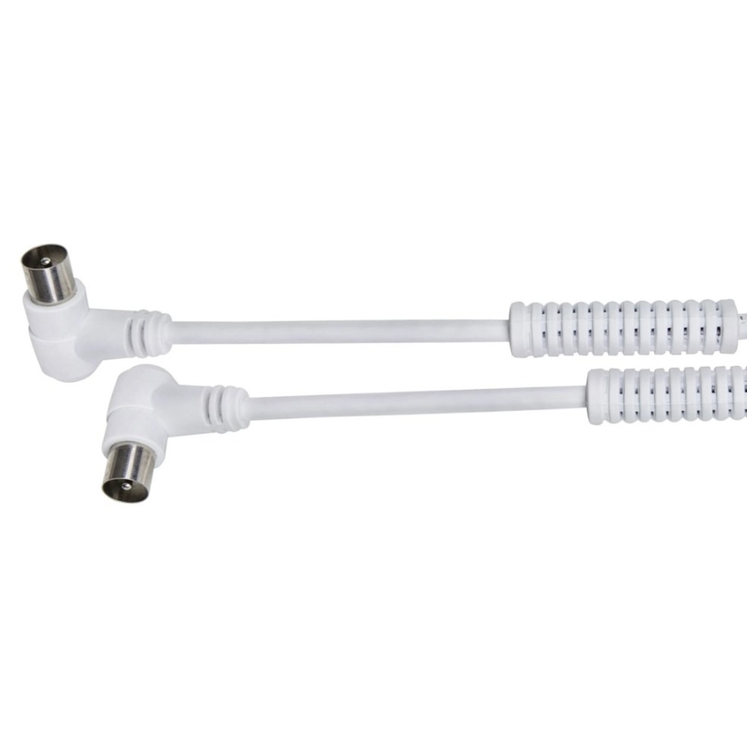 CABLE DCU ANTENA TV 90º 1,5M BLANCO