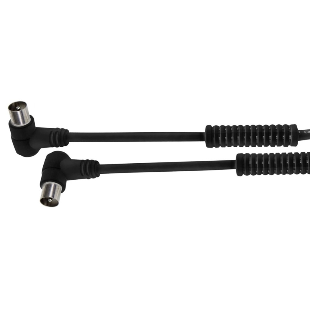 CABLE DCU ANTENA TV 90º 1,5M NEGRO