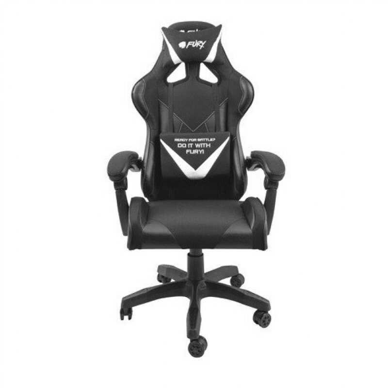 SILLA GAMING FURY AVENGER L NEGRA/BLANCA