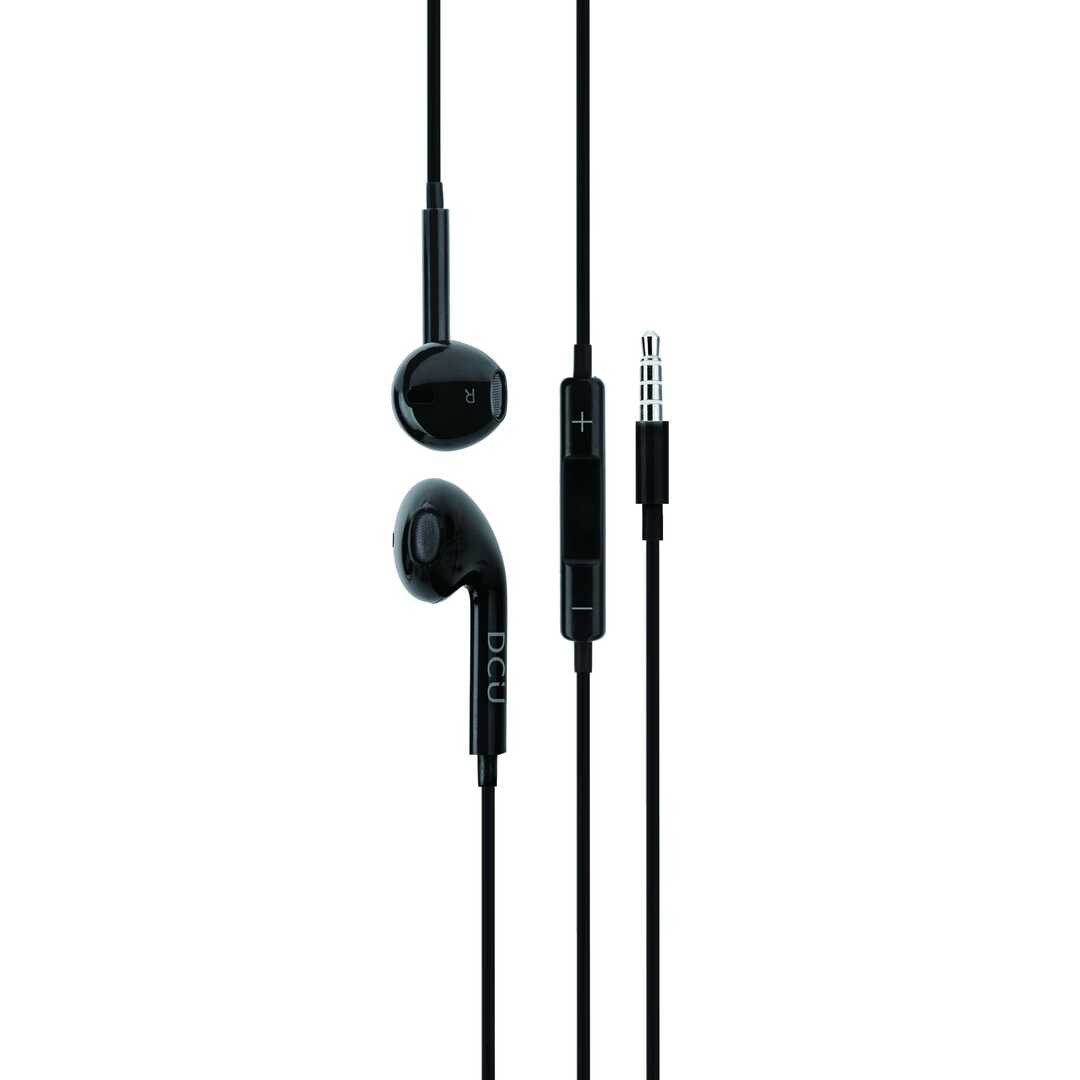 AURICULARES DCU JACK 3,5MM STEREO NEGRO