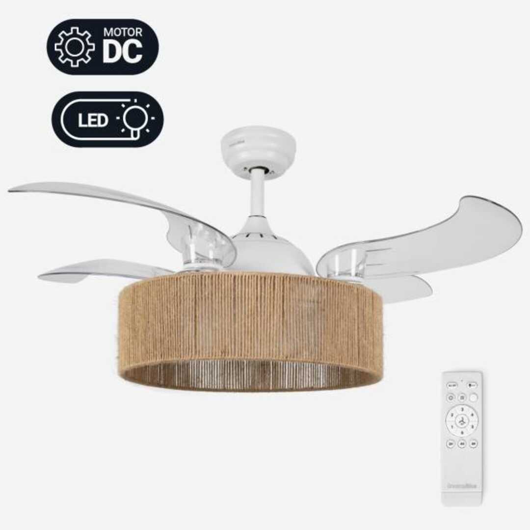 VENTILADOR TECHO U.BLUE JALOQUE WFC 104CM DC PLEG