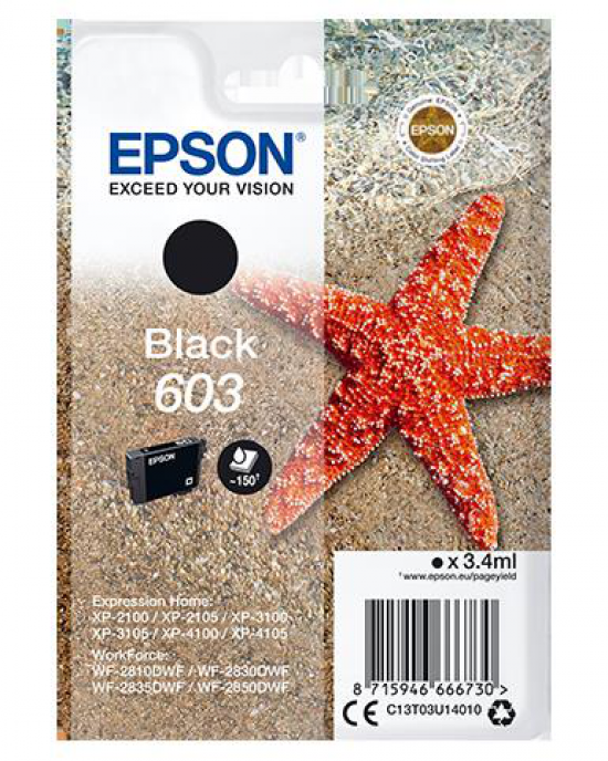 TINTA EPSON 603 NEGRO C13T03U14010