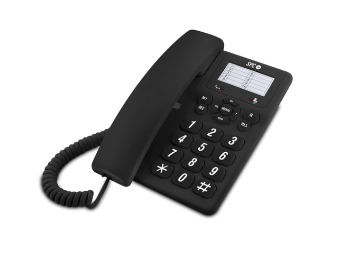 TELEFONO GONDOLA SPC 3602N MONOPIEZA NEGRO