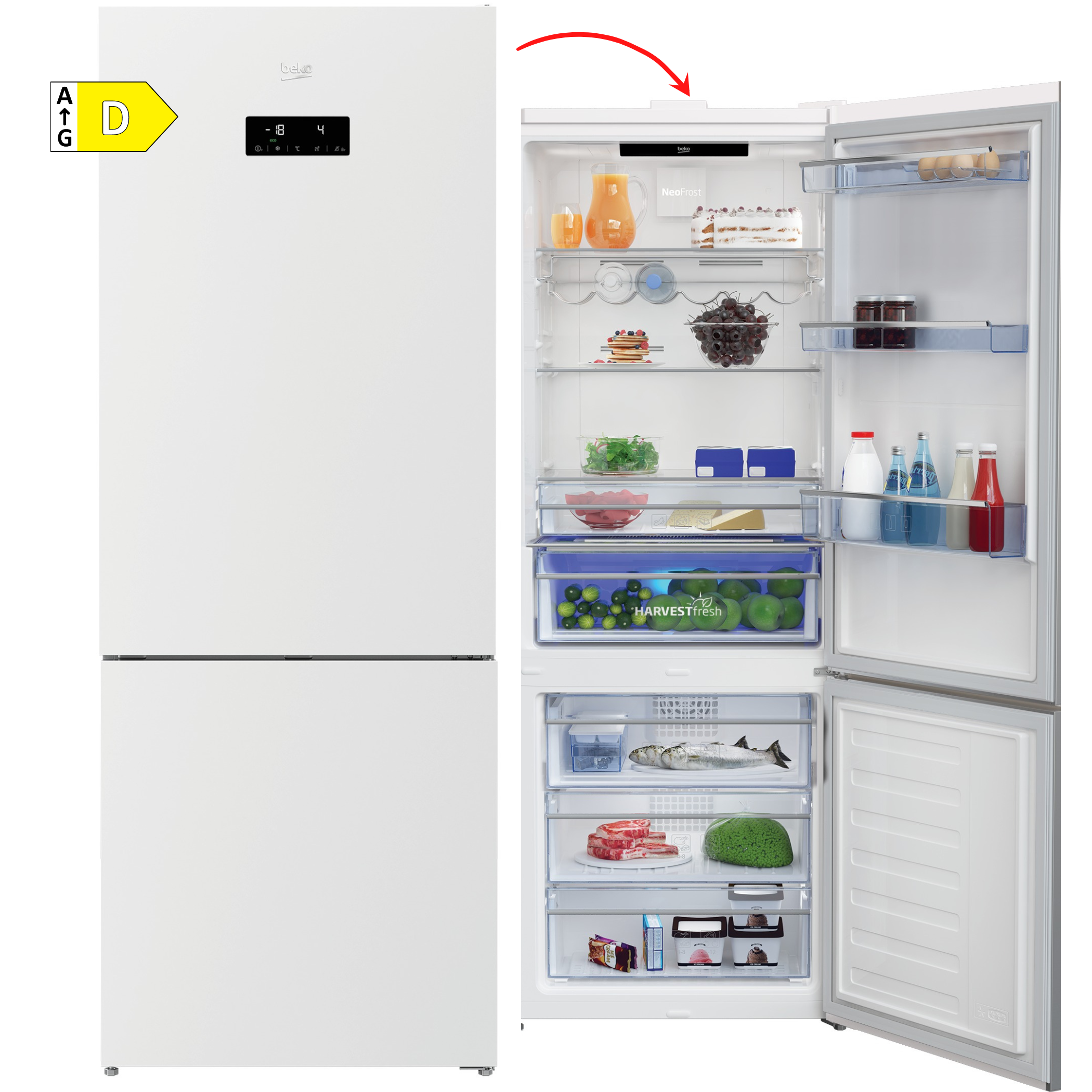 FRICOM. BEKO RCNE560E60ZGWHN 192x70x75 NF CRIS BCO