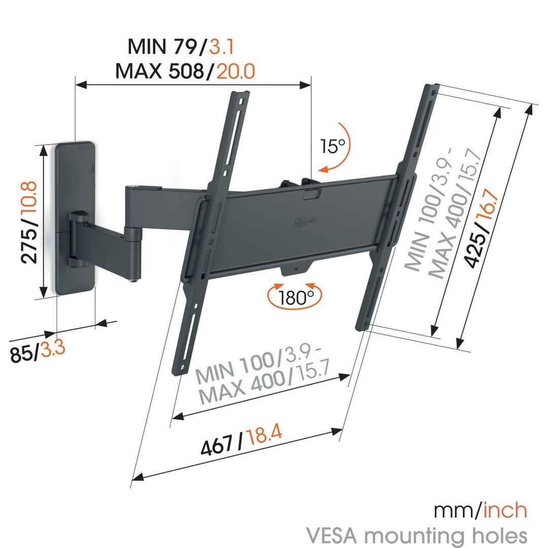 SOPORTE TV VOGEL S 1443 FULL MOTION+ MEDIUM WA 65