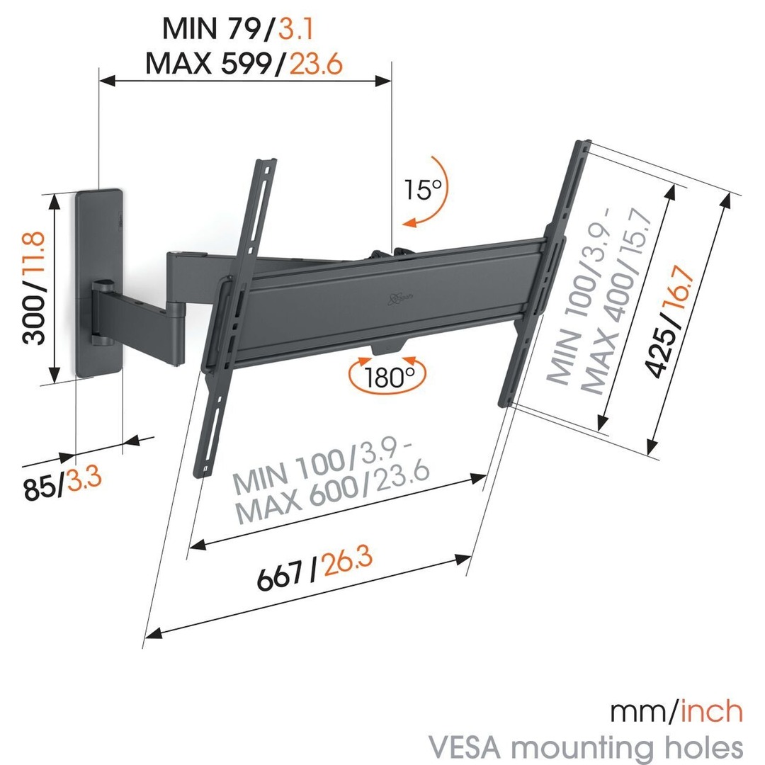 SOPORTE TV VOGEL S 1643 FULL MOTION+ LARGE WAL 77