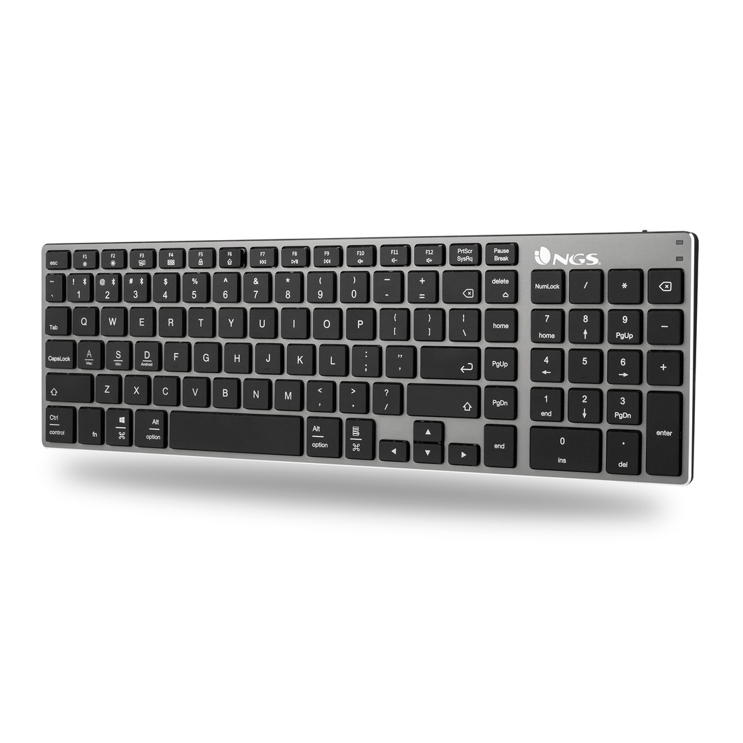 TECLADO NGS FORTUNE-BT MULTIDISPOSITIVO ALUMINO