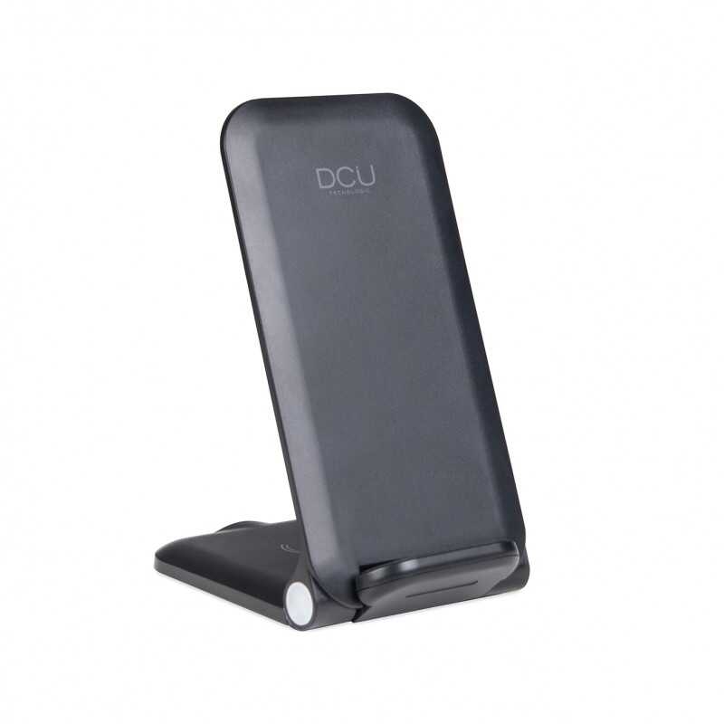CARGADOR DCU QI 3 EN 1 15W + CABLE USB C NEGRO