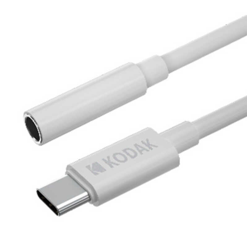 CABLE KODAK JACK 3,5 HEMBRA a USB C 10CM BLANCO