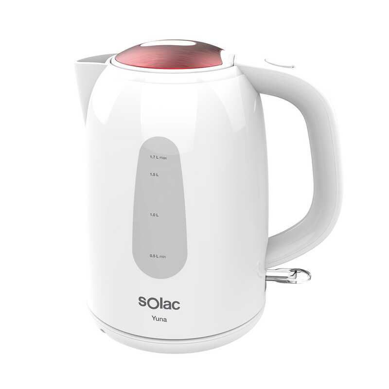 HERVIDOR SOLAC KT5851 2200W 1,7L BCO. TAPA INX RED