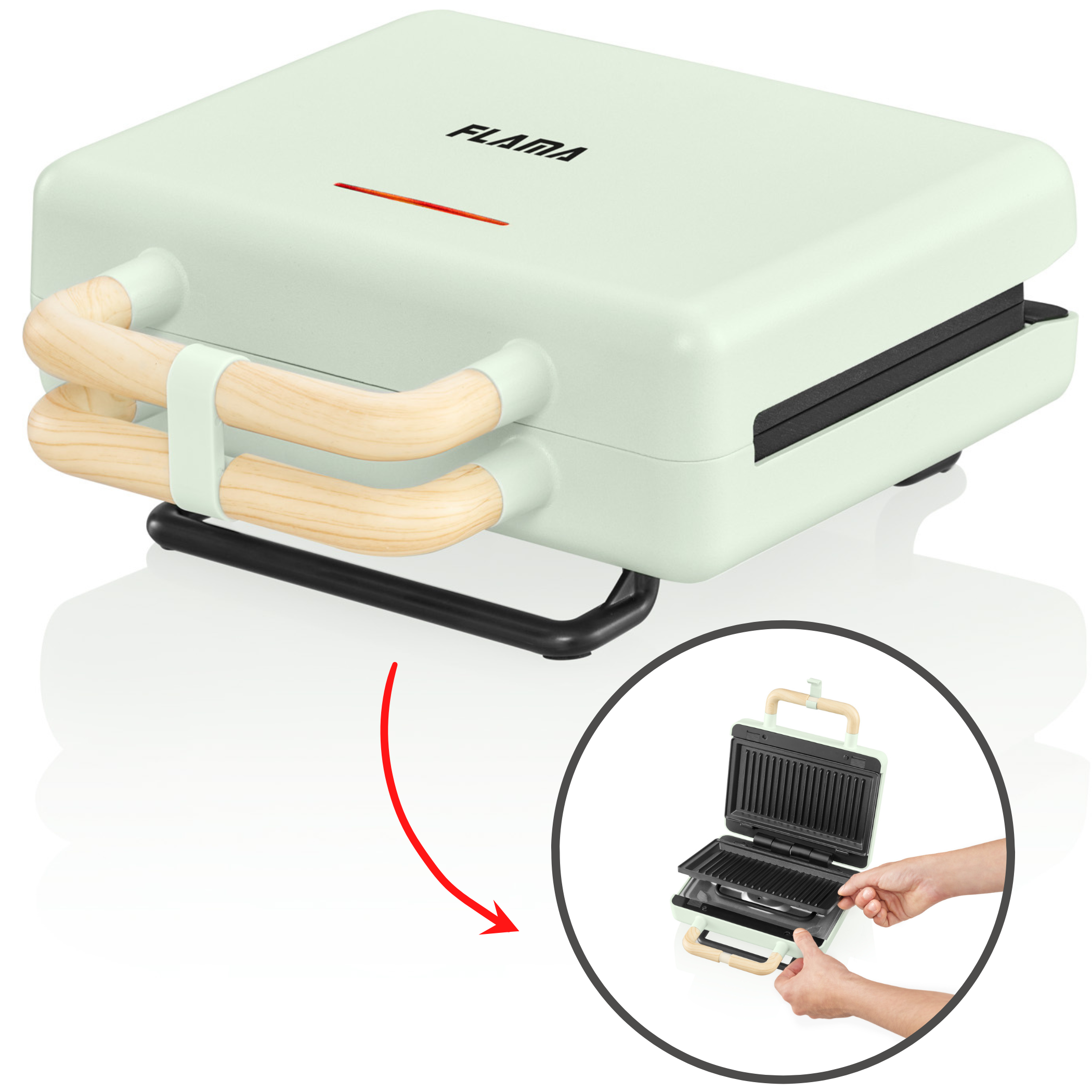 SANDWICH. FLAMA 4964FL MINT GREEN 800W