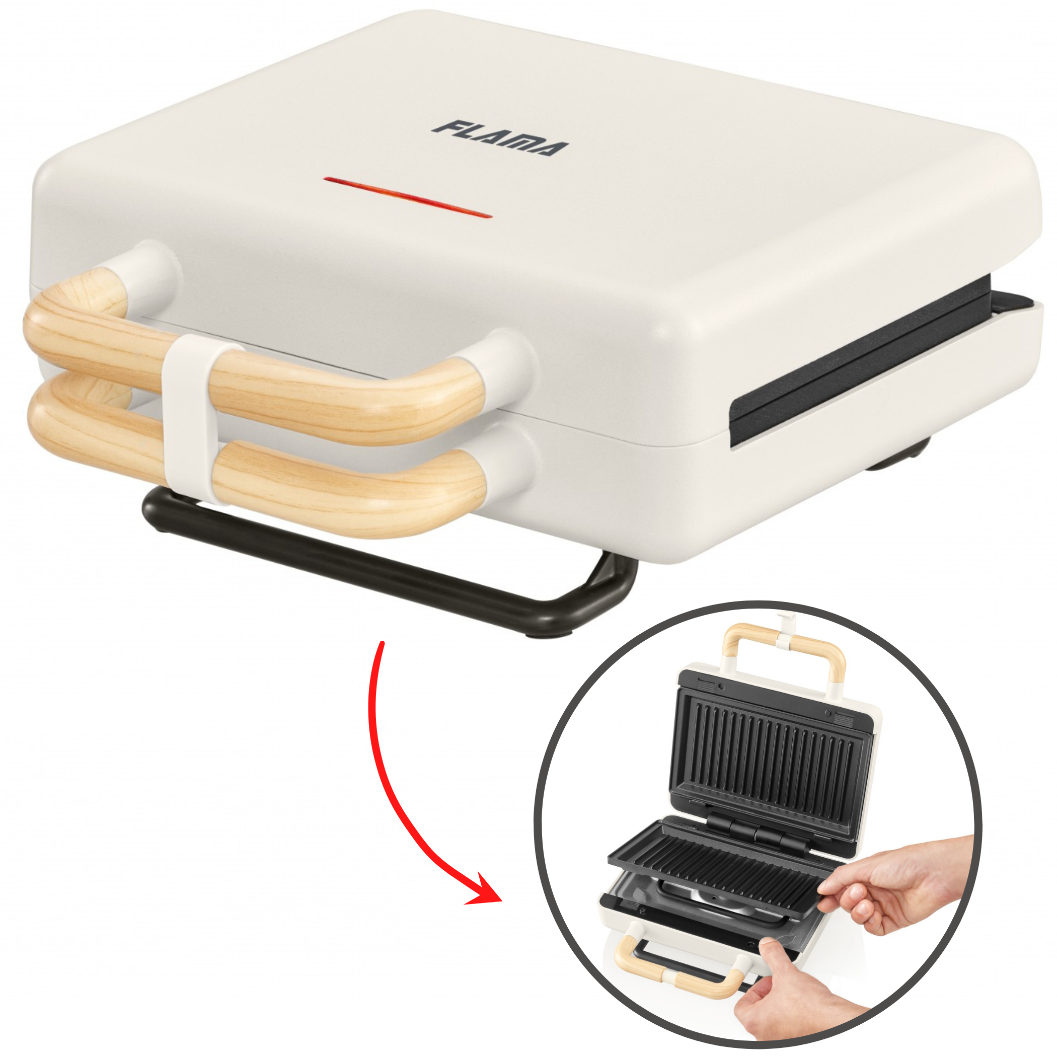 SANDWICH. FLAMA 4961FL PEARL WHITE 800W