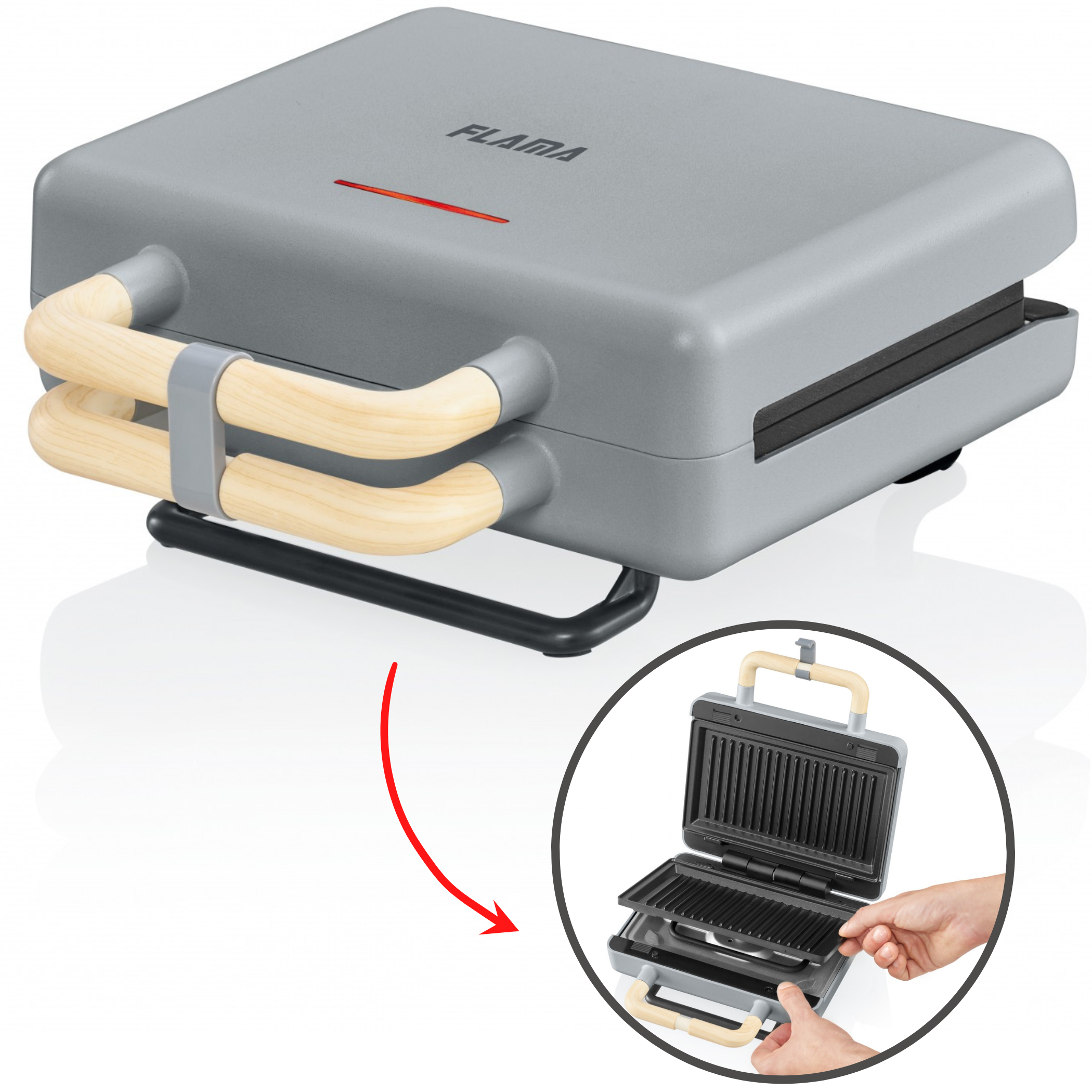 SANDWICH. FLAMA 4962FL STONE GRAY 800W