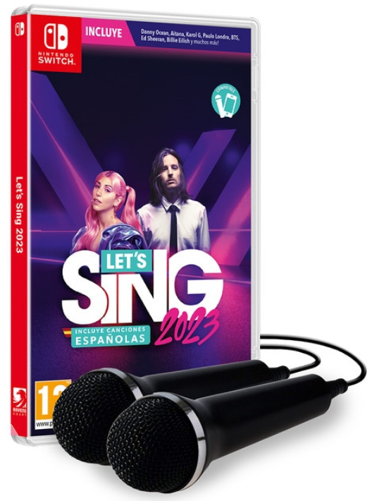 JGO. NINTENDO SWITCH LET SING 2023 + 2 MICROFONOS
