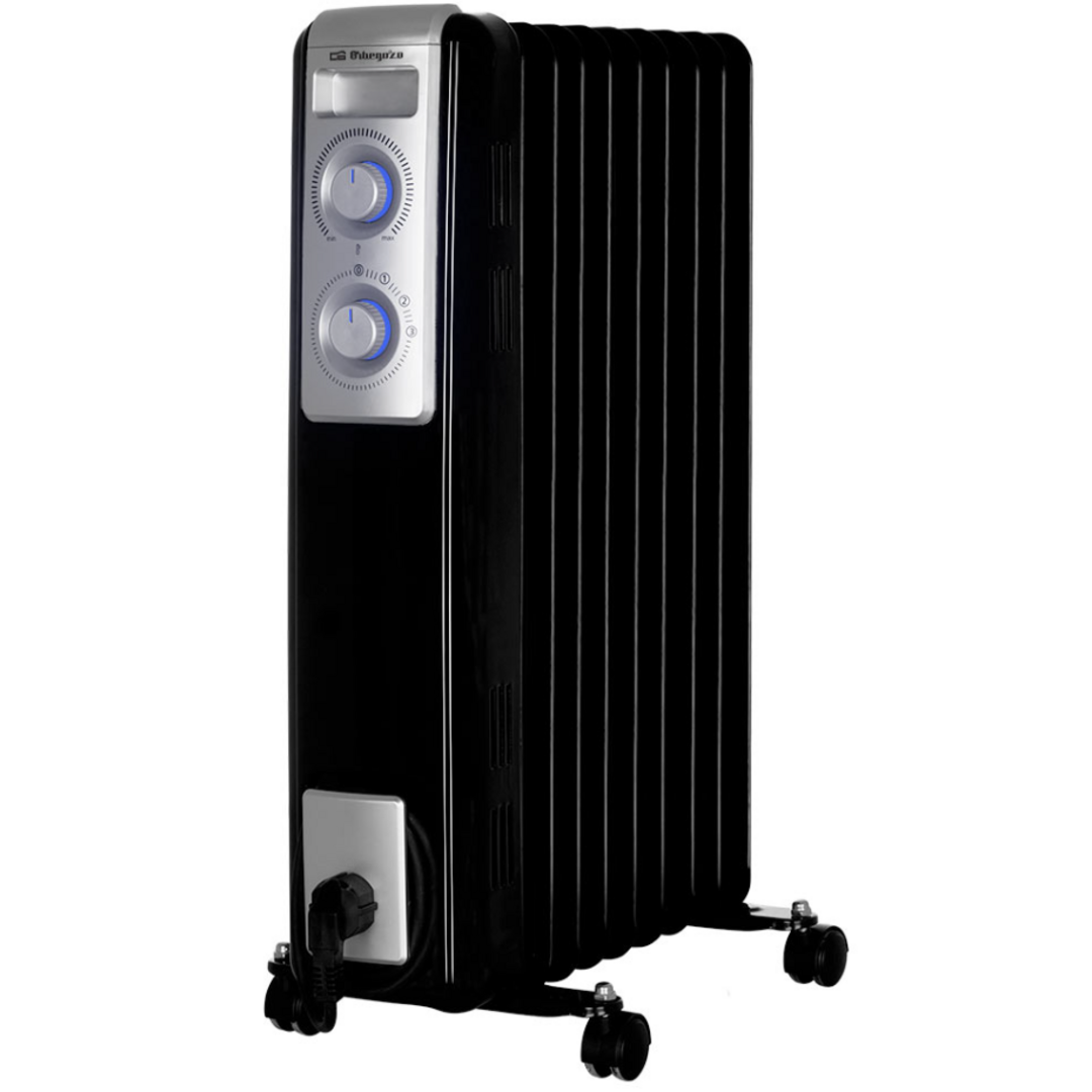RADIADOR ACEITE ORBEGOZO RN2000 NEGRO, 9 ELEMENTOS, 800/1200