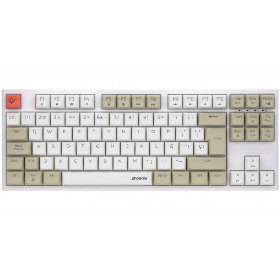 TECLADO PHOENIX ROYAL TKL MECANICO GAMING BLANCO