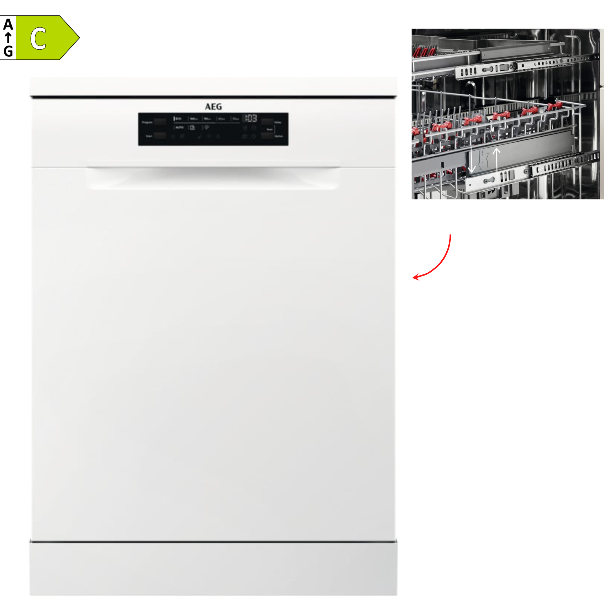 LVJ. AEG FFB74907ZW 3ªBAND 14SERV DSP BCO
