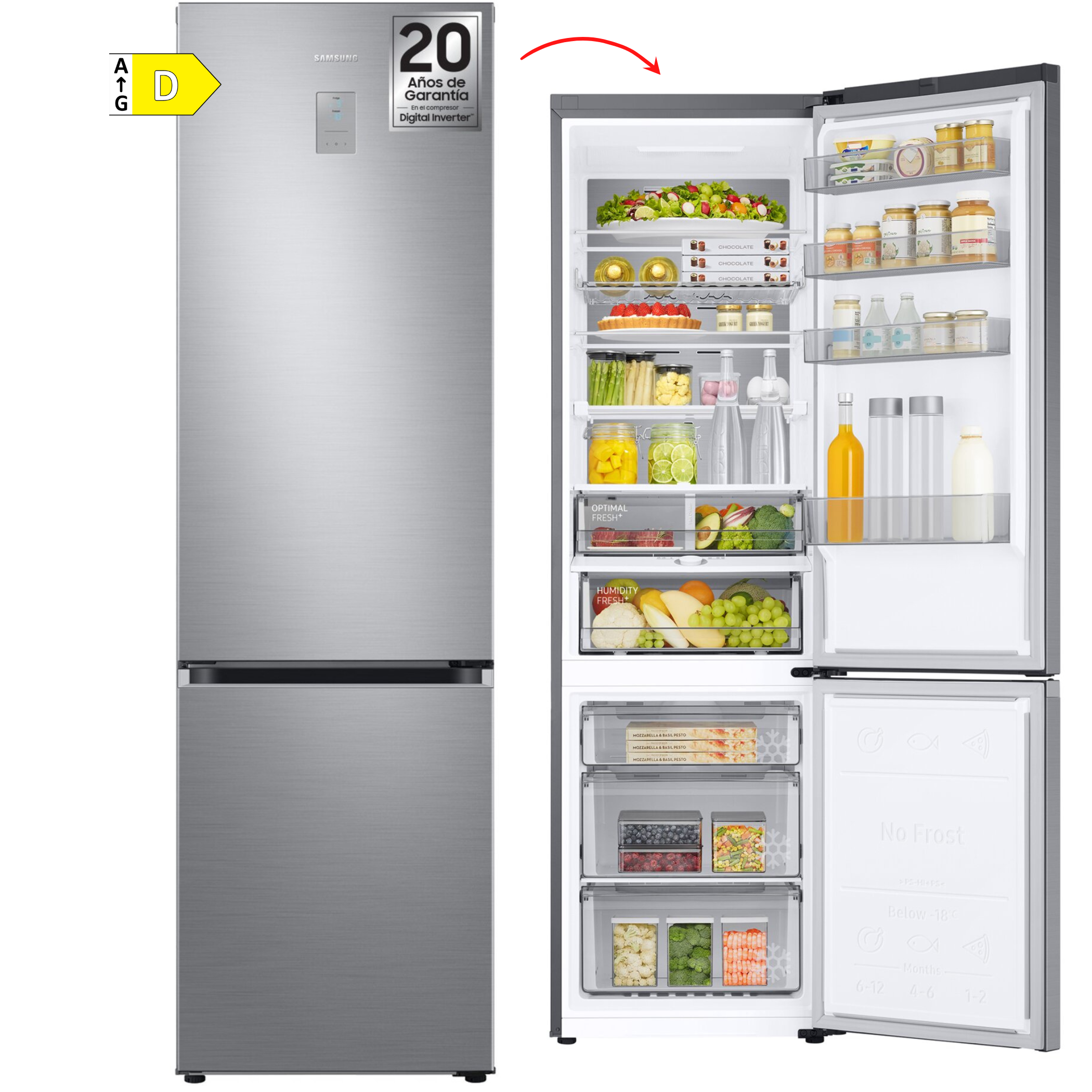 FRICOM. SAMSUNG RB38C775DS9/EF 203x59 NF INOX DSP