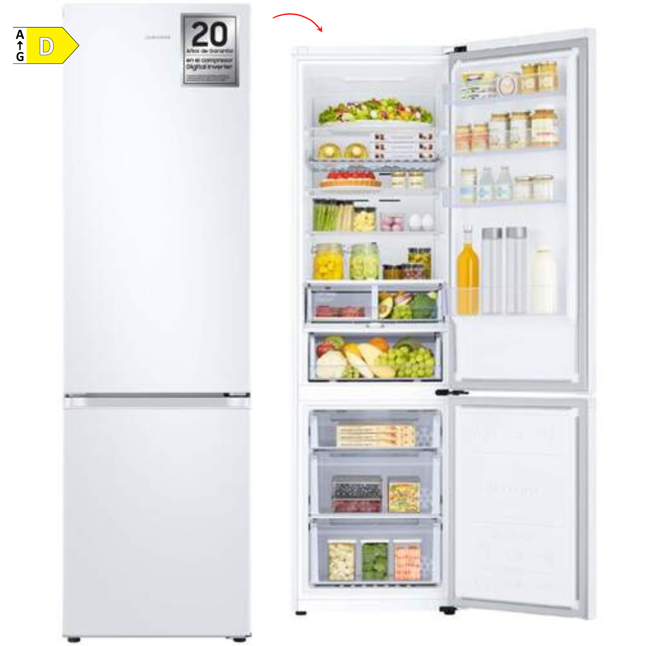 FRICOM. SAMSUNG RB38C605DWW/EF 203x59x66 NF BCO