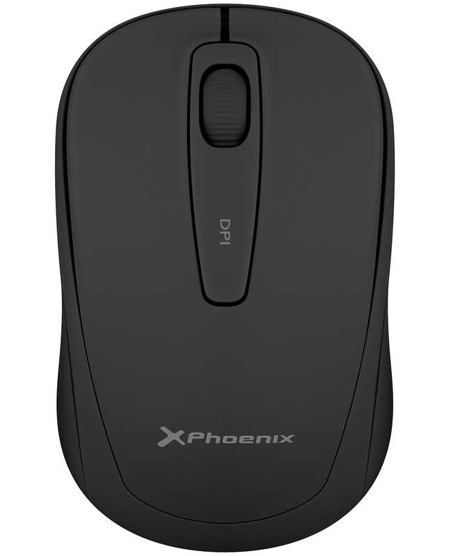 RATON PHOENIX M250 1600 DPI RGB 2.4 GHZ USB NEGRO