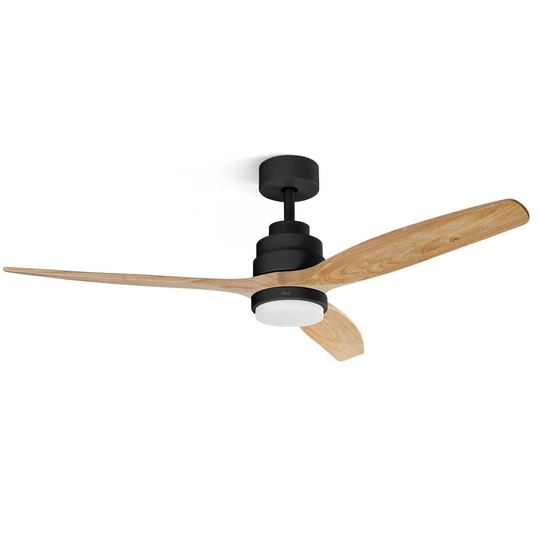 VENTILADOR TECHO UFESA NEPAL NEGRO/HAYA 132CM LED