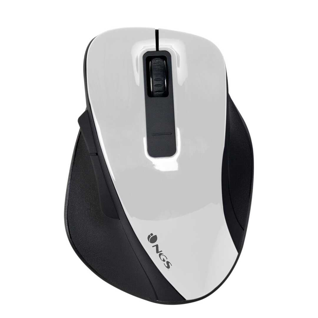 RATON NGS WIRELESS ERGONOMICO BLANCO 2.4GHZ