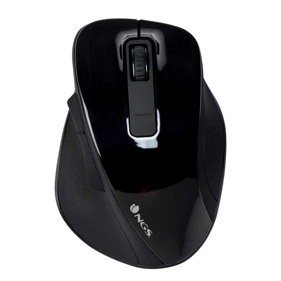 RATON NGS WIRELESS ERGONOMICO NEGRO 2.4GHZ