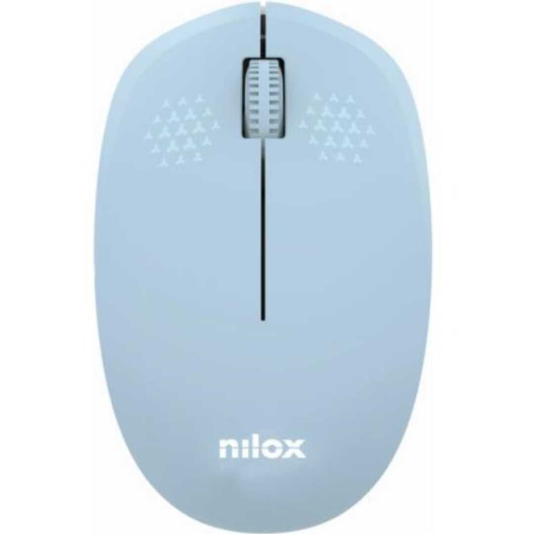 RATON NILOX INALAMBRICO 1000 DPI AZUL PASTEL