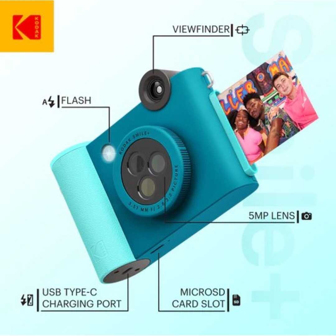 CAMARA KODAK SMILE+ AZUL + PAPEL 20HOJAS