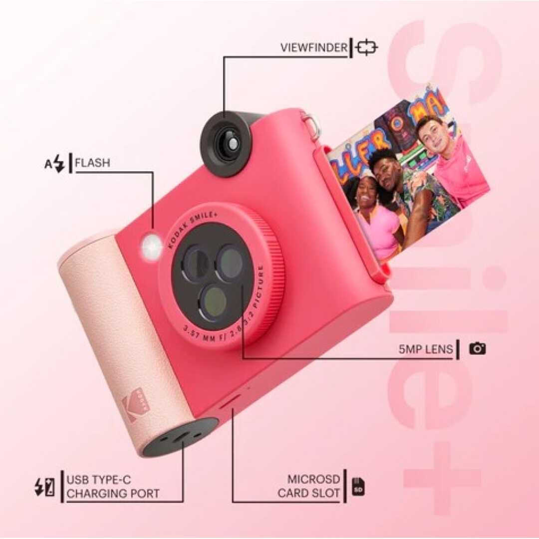 CAMARA KODAK SMILE+ FUCSIA + PAPEL 20H