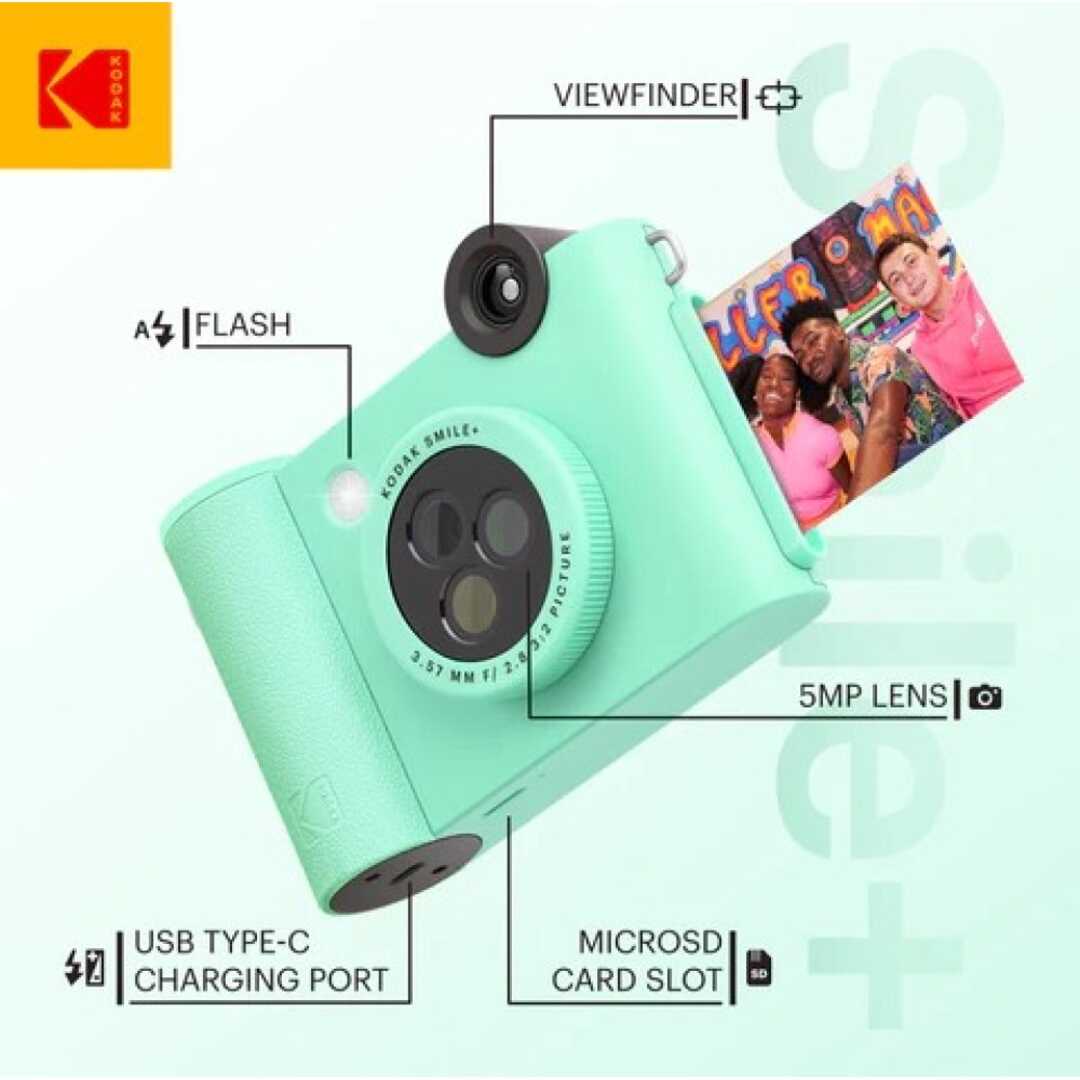 CAMARA KODAK SMILE+ VERDE + PAPEL 20H