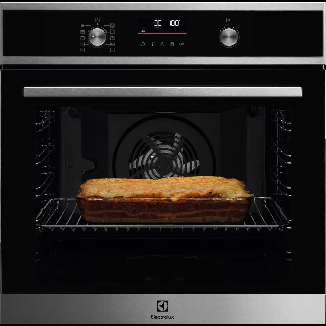 HORNO ELECTROLUX EOF6P46VX0 72L PIRO INOX/NEGRO