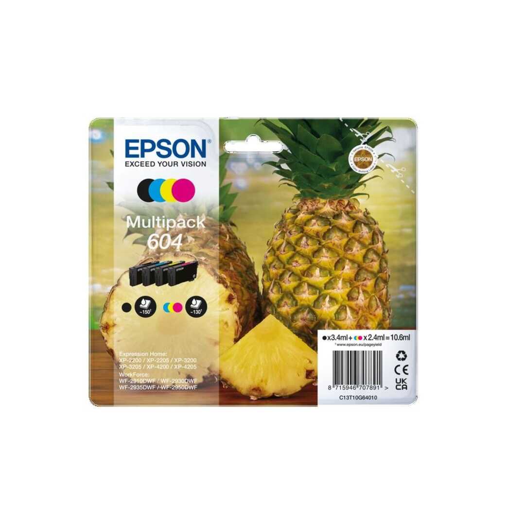 TINTA EPSON 4 COLORES MULTIPACK 604 B+C+M+Y