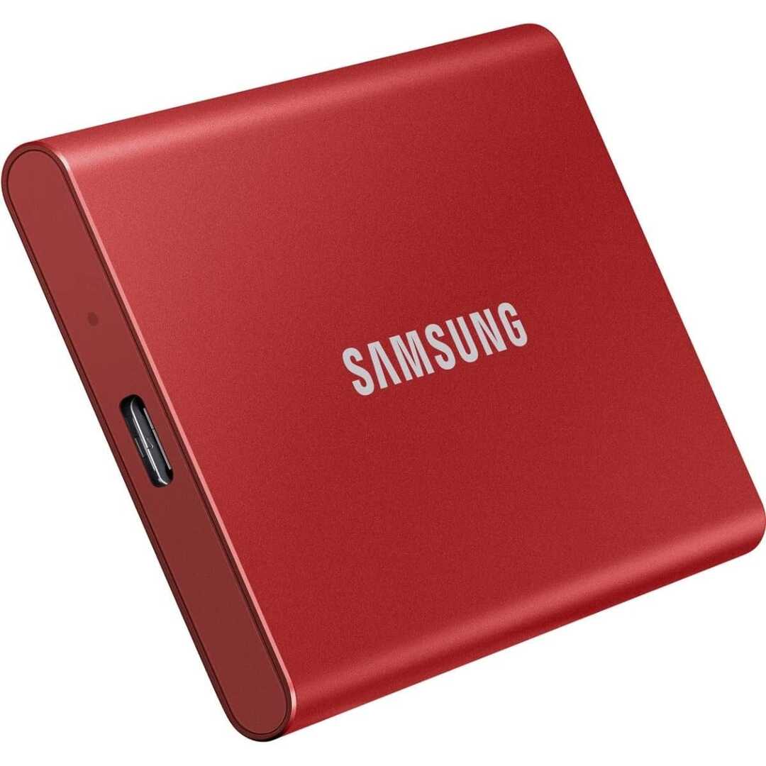 D. DURO SAMSUNG 1TB SERIE T7 MU-PC1T0R/WW SSD ROJO