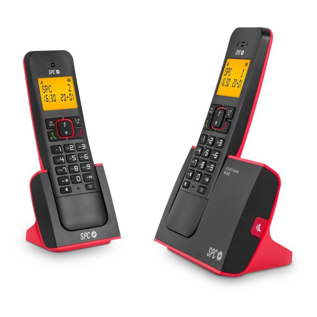 TELEFONO DECT SPC 7292RC2 BLADE DUO NEGRO/ROJO