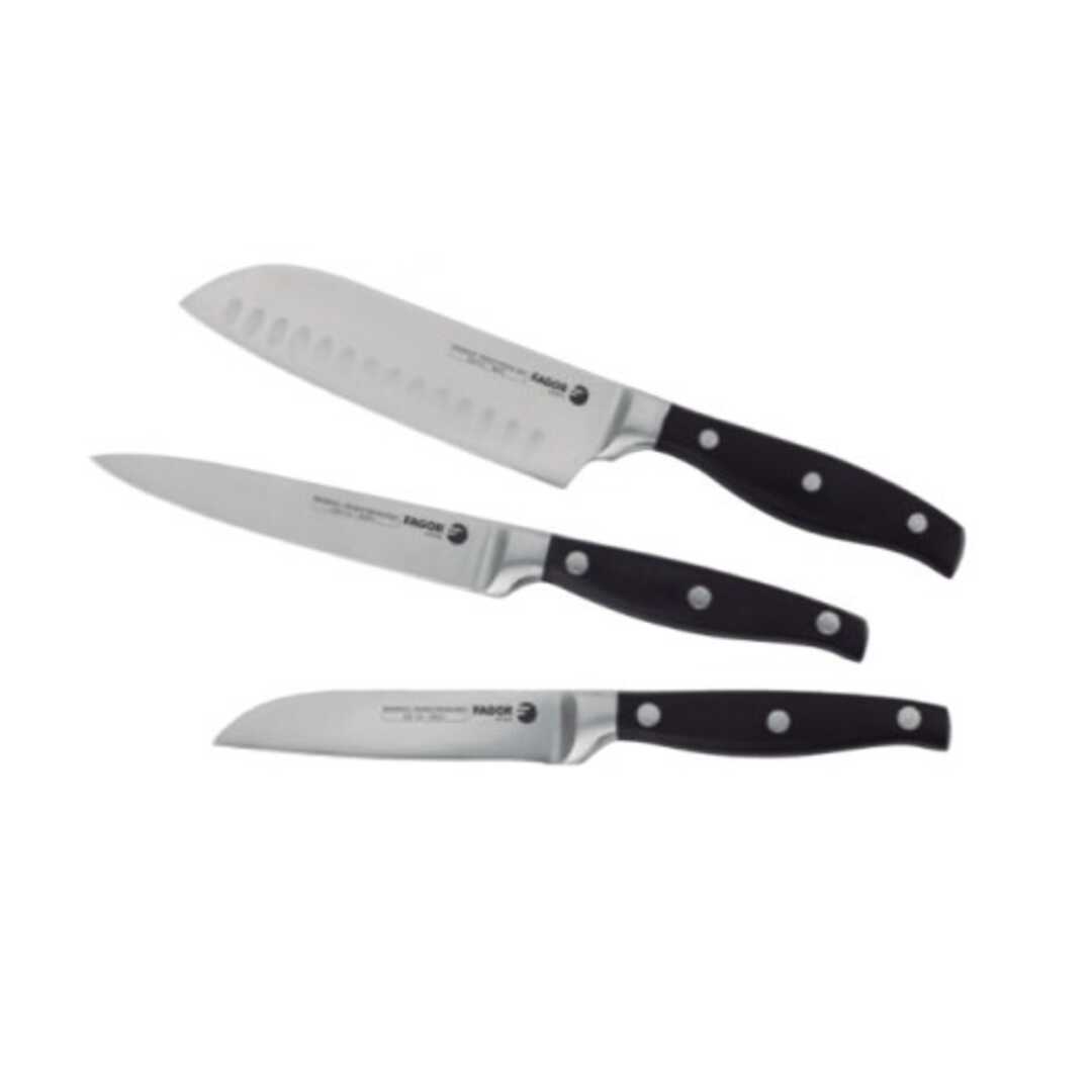 CUCHILLO FAGOR SET FUTURE 3 TAMAÑOS ACERO INOX