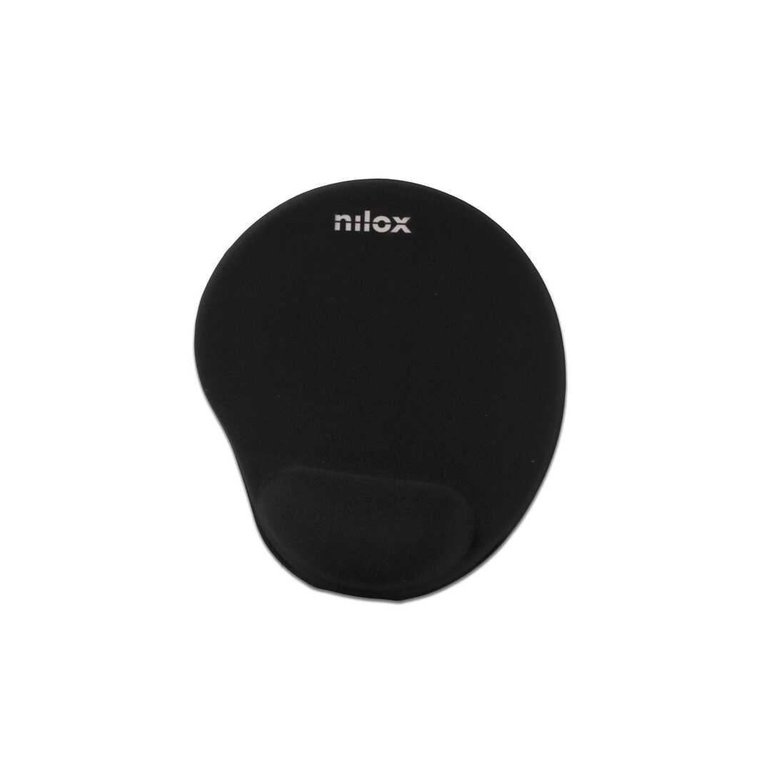 ALFOMBRILLA NILOX PARA RATON ERGONOMICA NEGRA